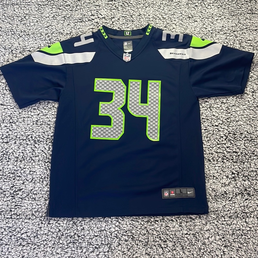 Thomas Rawls Seattle Seahawks Blue Color Way Jersey